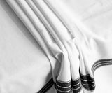 Black Cotton Tablecloth - Striped Tablecloth