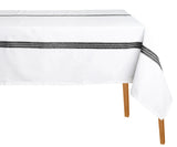 Black Cotton Tablecloth - Striped Tablecloth