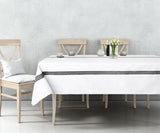 Black Cotton Tablecloth - Striped Tablecloth