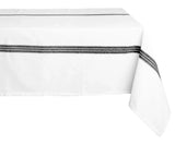 Black Cotton Tablecloth - Striped Tablecloth