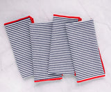 Striped Dinner Napkins with Borders