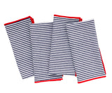 Striped Dinner Napkins with Borders