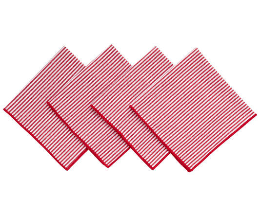 Red Dinner Napkins Set of 4