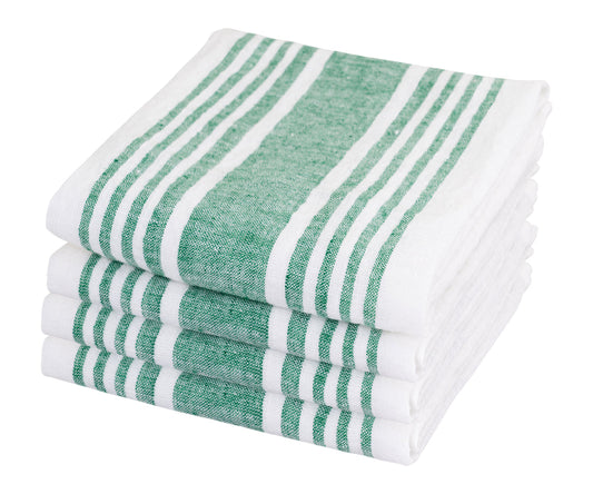 Green Striped Napkins Set of 4, 8 & More