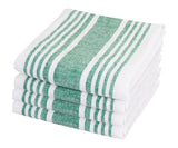 Red Linen Striped Napkins