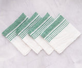 Red Linen Striped Napkins