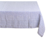 Narrow Stripe Linen Rectangle Tablecloth - Striped Tablecloth