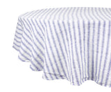 Homestead Stripe Linen Tablecloth -  Round Tablecloth 60 inch