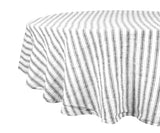 Homestead Stripe Linen Tablecloth -  Round Tablecloth 60 inch