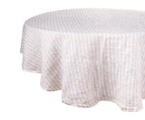 Amalfi Stripe Linen Round Tablecloth