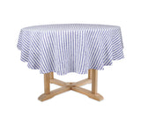 Amalfi Stripe Linen Round Tablecloth