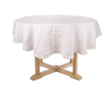 Amalfi Stripe Linen Round Tablecloth