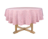 Amalfi Stripe Linen Round Tablecloth