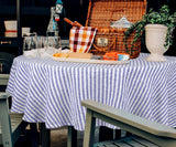 Amalfi Stripe Linen Round Tablecloth