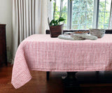 Narrow Stripe Linen Rectangle Tablecloth - Striped Tablecloth