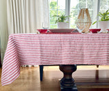 Linen Tablecloth - Rectangle Striped Tablecloths