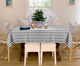 Linen Striped Tablecloth