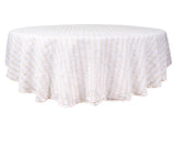 Homestead Stripe Linen Tablecloth -  Round Tablecloth 60 inch
