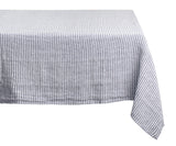 Narrow Stripe Linen Rectangle Tablecloth - Striped Tablecloth