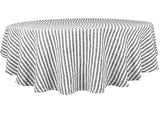 Amalfi Stripe Linen Round Tablecloth