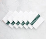 Cotton Napkins Set of 6 - Striped Napkins