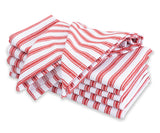 Ticking Stripe Napkins - Red