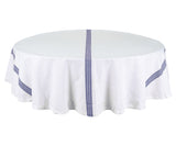 Round Tablecloth 63 inch - Striped Cotton Tablecloth