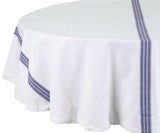 Round Tablecloth 63 inch - Striped Cotton Tablecloth