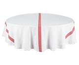 Round Tablecloth 63 inch - Striped Cotton Tablecloth