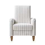 4-Piece Striped Farmhouse Living Room Set (Sofa, Loveseat, Recliner & Lift-Top Coffee Table