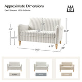 4-Piece Striped Farmhouse Living Room Set (Sofa, Loveseat, Recliner & Lift-Top Coffee Table