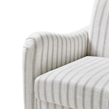 4-Piece Striped Farmhouse Living Room Set (Sofa, Loveseat, Recliner & Lift-Top Coffee Table
