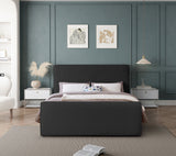 Stylus Boucle Fabric Bed – Modern Curved Headboard Design for Cozy Contemporary Bedrooms
