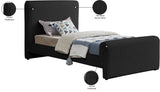 Stylus Boucle Fabric Bed – Modern Curved Headboard Design for Cozy Contemporary Bedrooms
