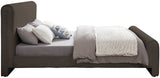 Stylus Boucle Fabric Bed – Modern Curved Headboard Design for Cozy Contemporary Bedrooms