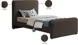Stylus Boucle Fabric Bed – Modern Curved Headboard Design for Cozy Contemporary Bedrooms