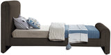 Stylus Boucle Fabric Bed – Modern Curved Headboard Design for Cozy Contemporary Bedrooms