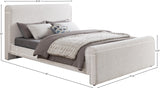 Stylus Boucle Fabric Bed – Modern Curved Headboard Design for Cozy Contemporary Bedrooms