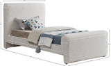 Stylus Boucle Fabric Bed – Modern Curved Headboard Design for Cozy Contemporary Bedrooms