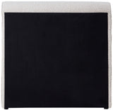 Stylus Boucle Fabric Bed – Modern Curved Headboard Design for Cozy Contemporary Bedrooms