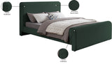 Stylus Boucle Fabric Bed – Modern Curved Headboard Design for Cozy Contemporary Bedrooms