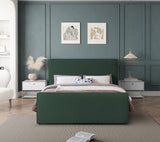 Stylus Boucle Fabric Bed – Modern Curved Headboard Design for Cozy Contemporary Bedrooms