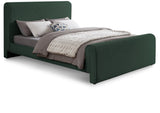 Stylus Boucle Fabric Bed – Modern Curved Headboard Design for Cozy Contemporary Bedrooms