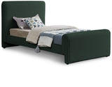 Stylus Boucle Fabric Bed – Modern Curved Headboard Design for Cozy Contemporary Bedrooms