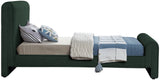 Stylus Boucle Fabric Bed – Modern Curved Headboard Design for Cozy Contemporary Bedrooms