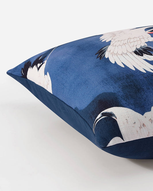 Crane in the Clouds Throw Pillow