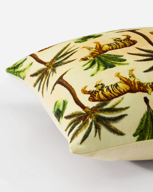 Velvet Tiger Throw Pillow