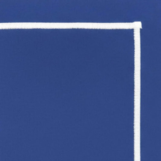 Blue Tablecloth Rectangle - White Embroidery