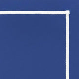Blue Tablecloth Rectangle - White Embroidery