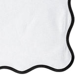 Black Scallop Edge Napkins